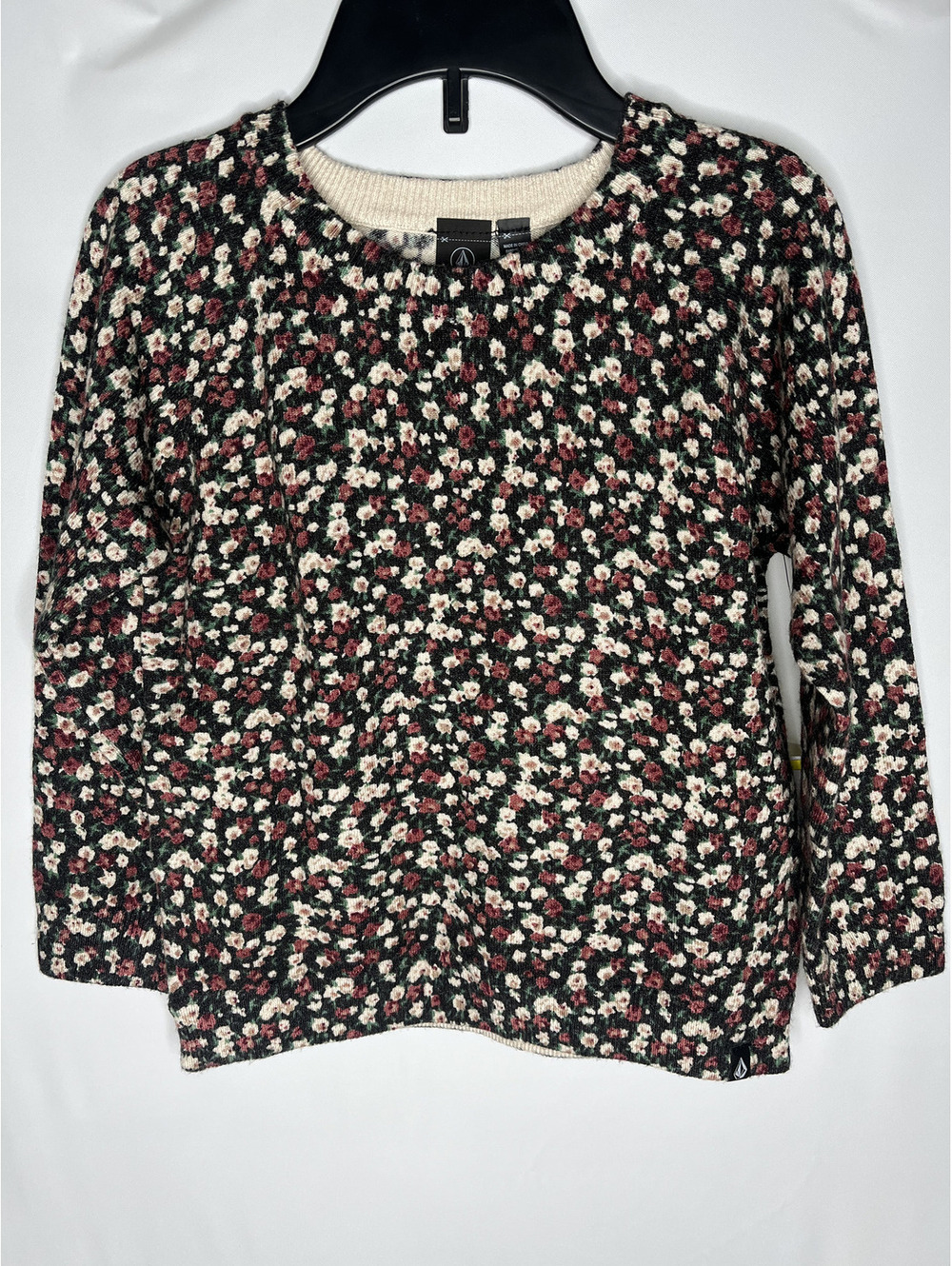 NWT Volcom Girl's Floral Sweater Size XXS(4)
